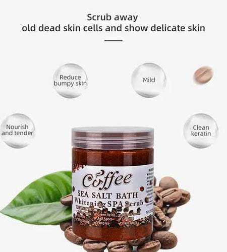COFFEE SEA SALT BATH Whitening spa scrub 350g