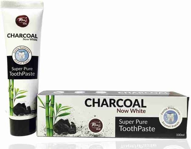 CHARCOAL WHITE TOOTHPASTE Rivaj