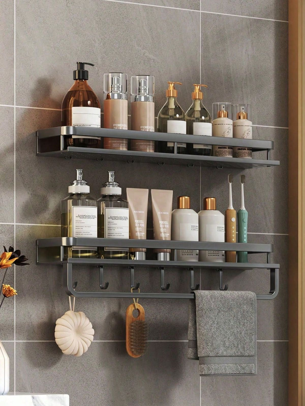 WALL HOLDER BATHROOM ORGANIZER