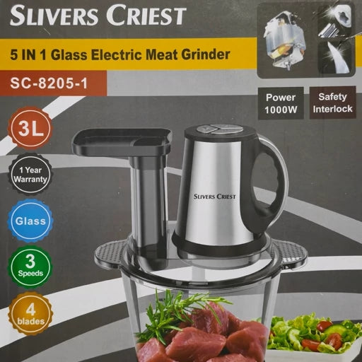 5in1 glass electric meat grinder Sc-8205-1