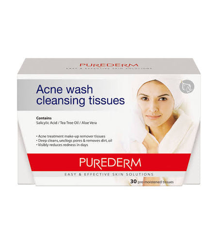 ACNE WASH CLEANSING TISSUE purederm
