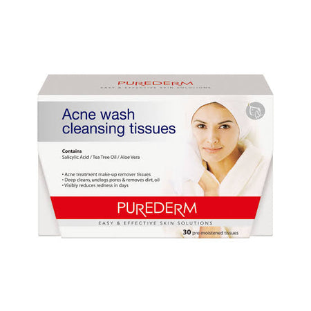 ACNE WASH CLEANSING TISSUE purederm