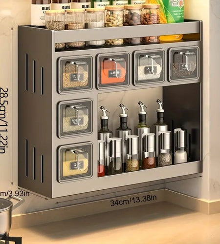 Wall spice rack