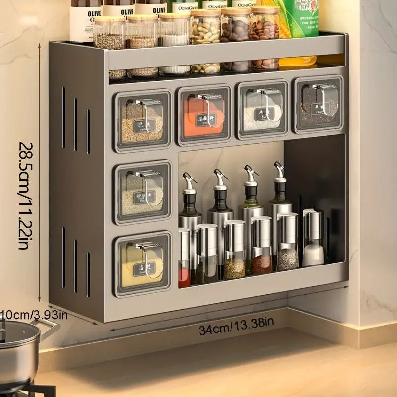 Wall spice rack