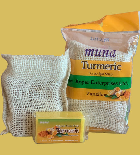 MUNA turmeric scrub spa soap 2 in 1 130g