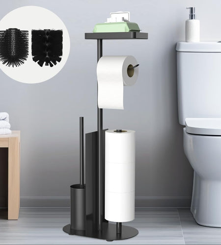 3in1 toilet brush,stand,roller