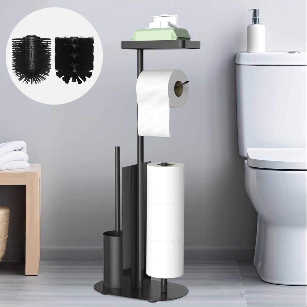 3in1 toilet brush,stand,roller