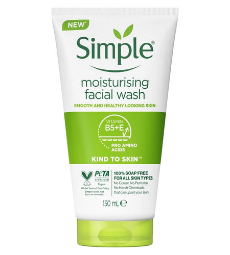 SIMPLE Moisturizing facial wash 150mls