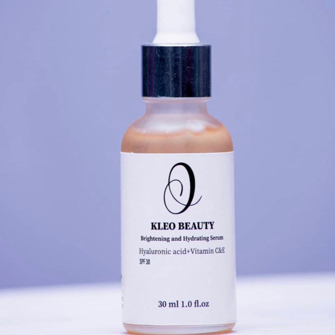 Kleo beauty brightening and hydraying serum hyalurolic acid + vitamin C & E
